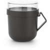 Olovrantový box Brabantia Hrnček na polievku Make & Take, 0,6l - Dark Grey (203824)