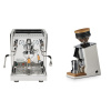 ECM Technika V Profi PID, oliva + Eureka Mignon Single Dose, White & Oak