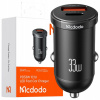MCDODO VÝKONNÁ RÝCHLA NABÍJAČKA DO AUTA PRE TELEFÓN 2X USB USB-C 33W LED