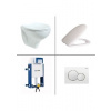 ALEA STANDARD akciový set, WC a bidet (2 v 1) závesné s predstenovým inštalačným modulom, splachovaním a sedátkom, Set002