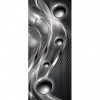 Dverová fototapeta - FT3450 - 3D gule – sivé 91cm x 211cm - Samolepiaca fólia
