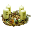 Okrúhly adventný veniec zelený