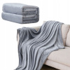 Prikrývka na posteľ - Krídla Polyester 200 x 230 cm odtiene šedej (Teplá prikrývka pre mäkkú posteľ, veľká 200x220)