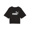 Dámske Tričko s krátkym rukávom PUMA ESS CROPPED NO. 1 LOGO RELAXED TEE 68497201 – Čierna