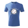 Baseball lopta v triku - Tričko detské bavlnené - 134 cm/8 rokov ( Svetlomodrá )
