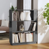 Knižnica/deliaca stena sivá 80x25x101 cm masívna borovica-ForU-814056