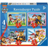 RAVENSBURGER Puzzle Tlapková patrola 4v1 (12, 16, 20, 24 dielikov)