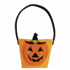 Oranžový Plstený VEDIERKO Košík TEKVICA na Sladkosti Halloween 10x12cm