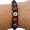 Shamballa náramok Koral, Krištáľ, Obsidián, Láva