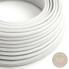 Textilný kábel Ultra Soft s lesklou bielou tkaninou, 2 x 0.75mm, 1 meter