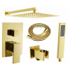 Mexen Uno DR02 sprchový set pod omietku, zlatá - 71435DR02-50