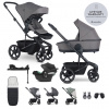 EASYWALKER SET Kočík 4v1 Harvey⁵ Pebble Grey XXL RWS + CYBEX Aton B2 i-Size