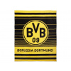BORUSSIA DORTMUND Fleecová deka Borussia Dortmund, pruhy, 150 × 200 cm