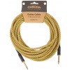CASCHA Professional Line Guitar Cable, Straight, Tweed Natural, 9 m
