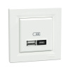 Zásuvka Schneider Electric Asfora AMEPH2700521 USB A+C rýchlonabíjačka 21W biela