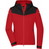 James & Nicholson | JN 1179 Dámska outdoorová softshellová bunda_02.1179 Farba: light red/black/light red, Veľkosť: XS