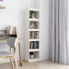vidaXL Knižnica/deliaca stena biela 40x30x167,5 cm masívna borovica - Biela - 71427-26207