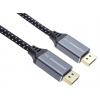 OEM PremiumCord DisplayPort 1.4 přípojný kabel, kovové a zlacené konektory, 1,5m kport10-015