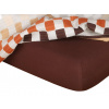 Dadka Jersey prestieradlo tmavo hnedé rozmer 90x200 cm.