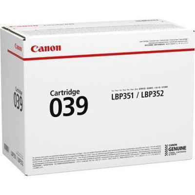 CRG-039 Toner pro i-SENSYS LBP351x, LBP352x tiskárny, CANON, černá. 11 tis. stran