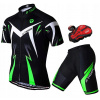 CYKLISTICKÝ DRES S NOHAVICAMI, GELOVÁ VLOŽKA, CYKLO OBLEČENIE 4XL X-TIGER ZELENÝ