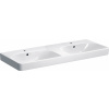 Geberit Smyle Square umývadlo 120x48 cm obdĺžnik klasické umývadlo-umývadlo na nábytok-vstavané umývadlo-dvojité biela 500.223.01.1