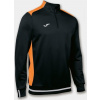 Joma Mikina CAMPUS II SWEATSHIRT 1/2 ZIPPER BLACK-ORANGE FLUOR Veľkosť: 6XS