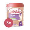 3x BABYBIO OPTIMA 2 dojčenské bio mlieko 800 g