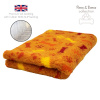 DRYBED Premium Vet Bed Small Paws & Bones oranžový 150 x 100 cm