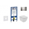Geberit Duofix Set predstenovej inštalácie, klozetu a dosky Ideal Standard Tesi, tlačidla Sigma30, Rimless, SoftClose, lesklý chróm/chróm mat 111.300.00.5 NE6