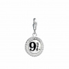 Harry Potter Sterling Silver Platform 9 3/4 prívesok s krištáľovými prvkami