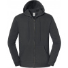 Fruit of the Loom F.O.L. | Iconic Premium Hooded Sweat Jacket Mikina s kapucňou z ťažkej bavlny_16.2286 Farba: light graphite, Veľkosť: XXL