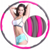 Hula Hop With Focus Sport Tabs 96 cm ruže a purpurové (Ťažké hop)