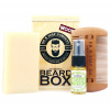 Súprava mydla, hrebeňa a tonika na fúzy v drevenom boxe DR K SOAP COMPANY Beard box Wood