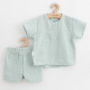 NEW BABY Dojčenská mušelínová súpravička New Baby Soft dress mätová - 56