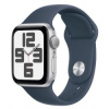 Apple Watch SE GPS 44mm hliník strieborný | Búrkovo-modrý športový remienok M/L