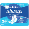Always Ultra Super Extra hygienické vložky veľkosť 3 vložky s krídelkami 7 ks