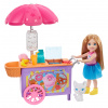 Barbie Hracia súprava Barbie Chelsea s bábikou a kamiónom s jedlom, 15 cm vysoká bábika, blondínka, so zvieratkom a doplnkami
