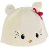 SOTRA Čiapka do sauny detská plstená Kitty, 100 % vlna Merino