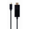 Gembird kábel USB-C (M) na HDMI (M), 4K, 60Hz, 2m kábel, čierny A-CM-HDMIM-02