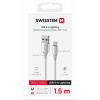 SWISSTEN DATOVÝ KABEL TEXTILE II USB / LIGHTNING 1,5 M BÍLÝ 71523310