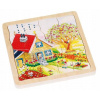 Goki viacvrstvové puzzle ročné obdobia