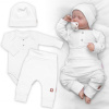 Rebrovaná rastúca súprava 3D, Baby Boy - biela Baby Nellys