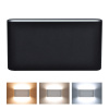 Solight WO800-B LED venkovní nástěnné osvětlení Modena, 12W, 680lm, 120°, černá