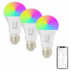 inteligentná led žiarovka e27 11w rgb+cct immax neo 07743c zigbee tuya sada 3 ks