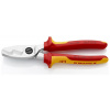 Nožnice káblové KNIPEX 95 16 200, kliešte, 200 mm, do 20mm/70mm2, dvojity brit, VDE