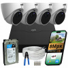 Sada monitorovacích kamier: 4 vonkajšie IP POE kupolové kamery 4K 8Mpx + 1TB HDD