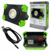 Halogénový LED pracovný reflektor stavebný 20W Prenosný reflektor Kemping Akumulátor