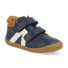 Barefoot detské členkové topánky Develab - Firststep Sneaker Navy Nappa tmavomodré