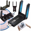 Sieťová karta WiFi USB Adapter 3.0 5Ghz Dve ANTÉNY Prijímač pre INTERNET